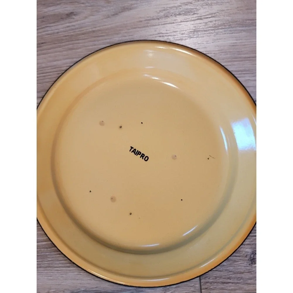 Vintage TAIPRO Enamelware Dinnerware Plates Retro Camping‎ RV Beach